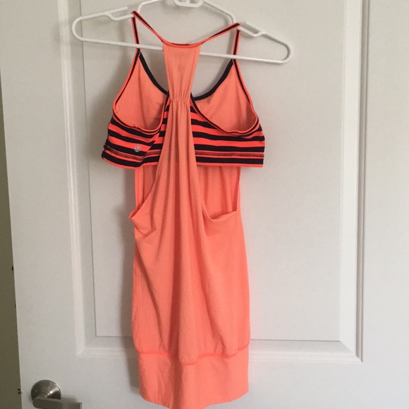 Lululemon orange and navy no limits tank, size 8 - Picture 2 of 7